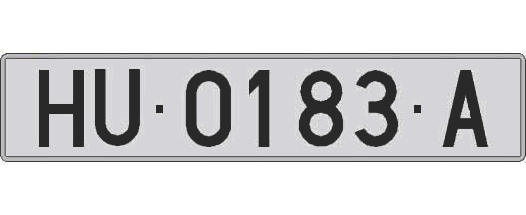HU0183A matricula larga