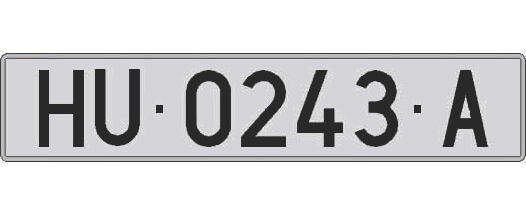 HU0243A matricula larga