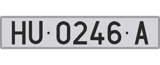 HU0246A matricula larga