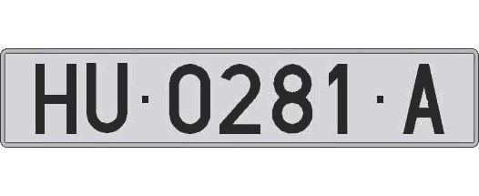 HU0281A matricula larga