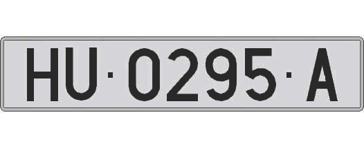 HU0295A matricula larga