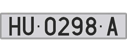HU0298A matricula larga