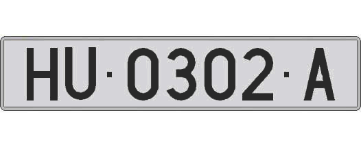 HU0302A matricula larga
