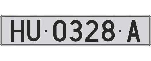 HU0328A matricula larga