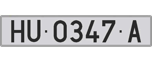 HU0347A matricula larga