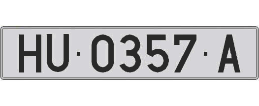 HU0357A matricula larga