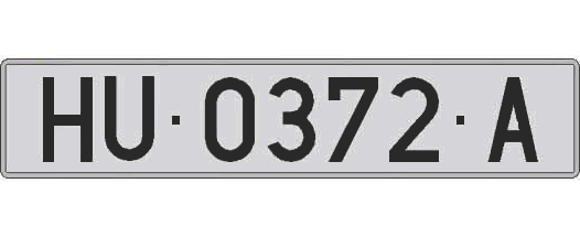 HU0372A matricula larga