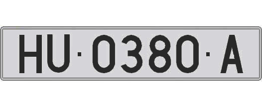 HU0380A matricula larga
