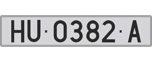 HU0382A matricula larga