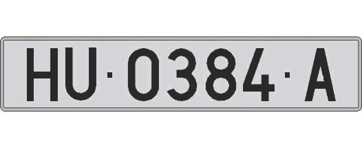 HU0384A matricula larga