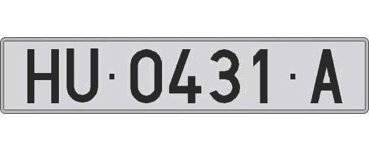 HU0431A matricula larga