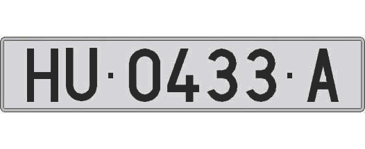 HU0433A matricula larga