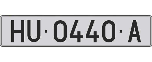 HU0440A matricula larga