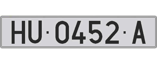 HU0452A matricula larga
