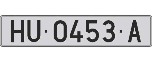 HU0453A matricula larga