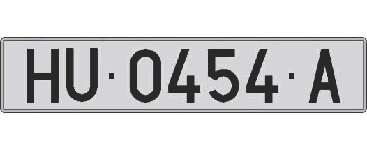 HU0454A matricula larga