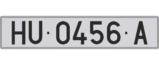 HU0456A matricula larga