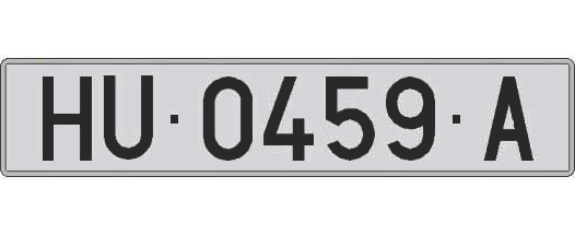 HU0459A matricula larga