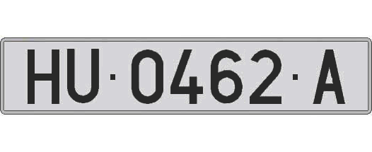 HU0462A matricula larga