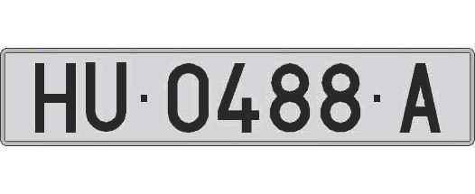 HU0488A matricula larga