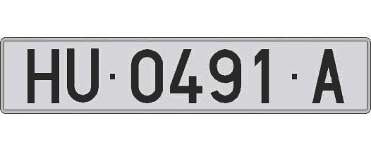 HU0491A matricula larga