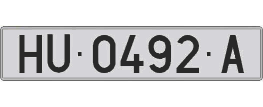 HU0492A matricula larga