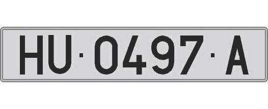 HU0497A matricula larga
