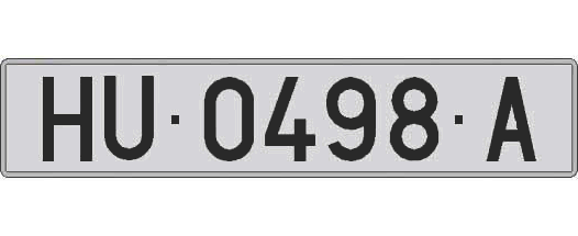 HU0498A matricula larga