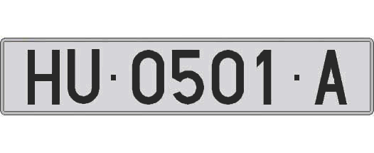 HU0501A matricula larga