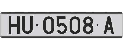 HU0508A matricula larga