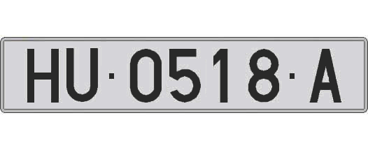 HU0518A matricula larga