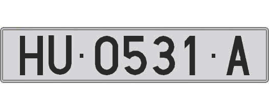 HU0531A matricula larga