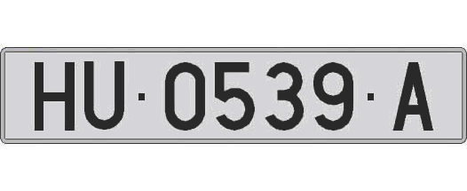 HU0539A matricula larga