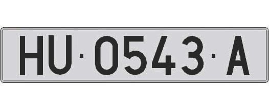 HU0543A matricula larga