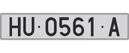 HU0561A matricula larga