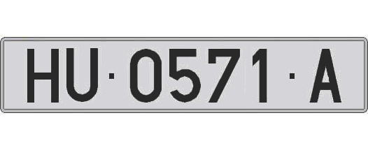 HU0571A matricula larga