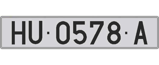 HU0578A matricula larga