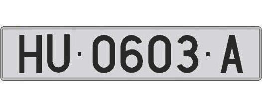 HU0603A matricula larga