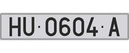 HU0604A matricula larga