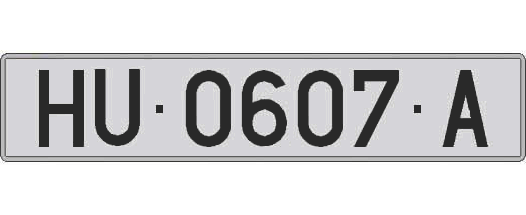 HU0607A matricula larga