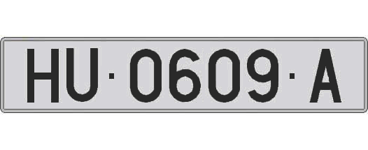 HU0609A matricula larga