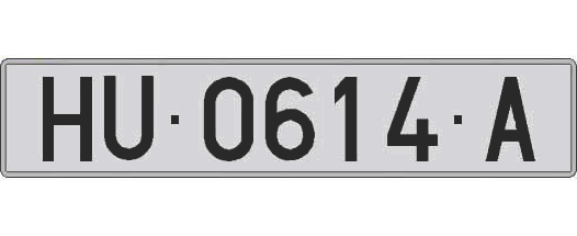 HU0614A matricula larga