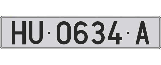 HU0634A matricula larga