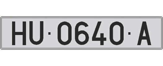 HU0640A matricula larga
