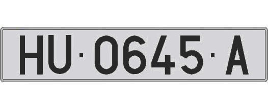 HU0645A matricula larga