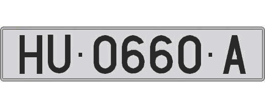 HU0660A matricula larga