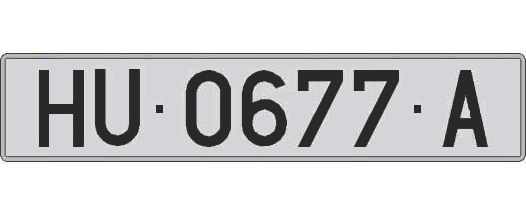 HU0677A matricula larga