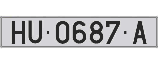 HU0687A matricula larga