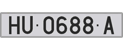 HU0688A matricula larga