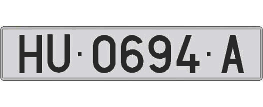 HU0694A matricula larga
